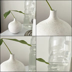 Round handmade ceramic vase