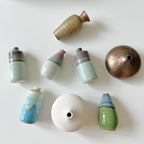 Cylindrical handmade ceramic vase