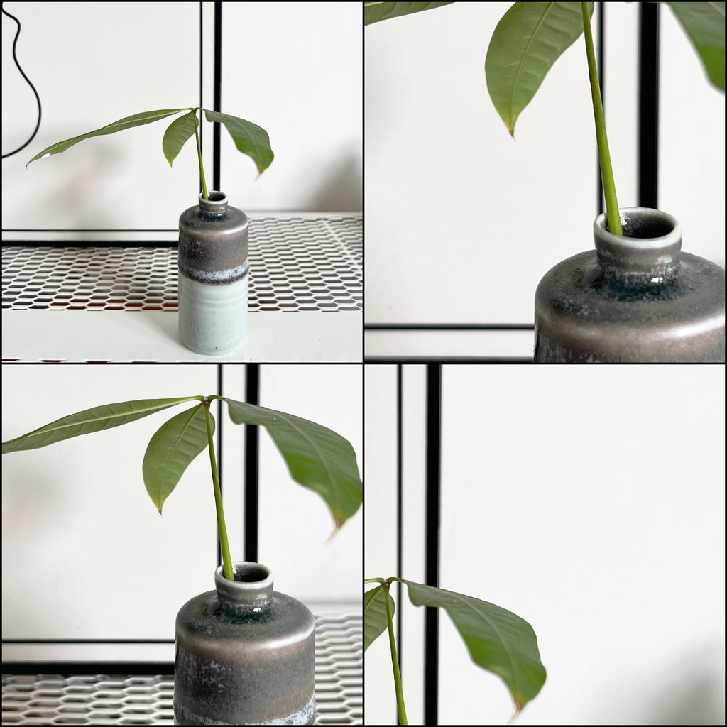 Cylindrical handmade ceramic vase