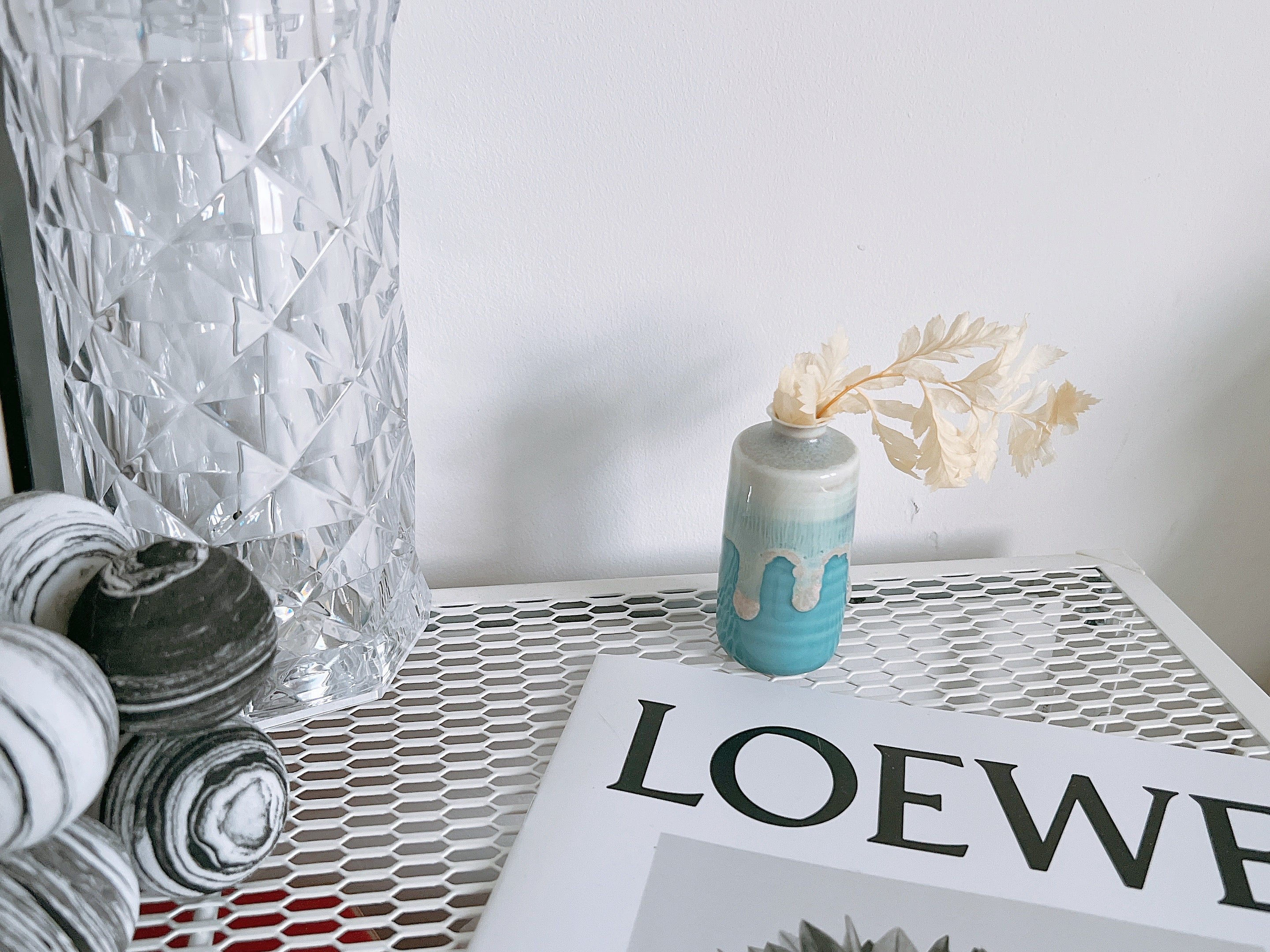 Cylindrical handmade ceramic vase