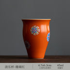 Japanese Turquoise Green Ceramic Tea Cup