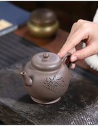 Mineral green ash mud pure hand lettering new Chinese tea set 300ml
