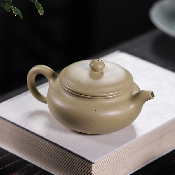 Original ore Benshan green clay handmade teapot Chinese antique pot