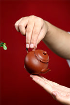 Yixing purple sand pot raw sand old red mud palace lamp 100ml