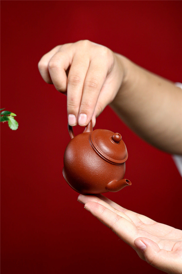 Yixing purple sand pot raw sand old red mud palace lamp 100ml