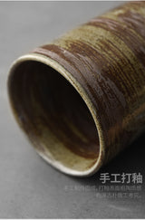 Japanese style simple wooden handle water cup /handmade vintage coffee cup