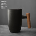 Japanese style simple wooden handle water cup /handmade vintage coffee cup