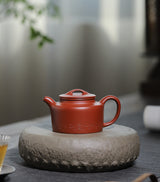 Zisha teapot Yixing original mine Dahongpao Xu Liuping flat lid lotus seed Zhumu handmade teapot