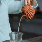 Yixing full handmade purple clay pot bionic device downhill mud lotus fragrance 220ml