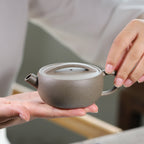 Raw ore green ash mud handmade Chinese tea set household kung fu teapot