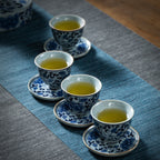 Ceramic Japanese Stoneware Drawing Gold Coaster